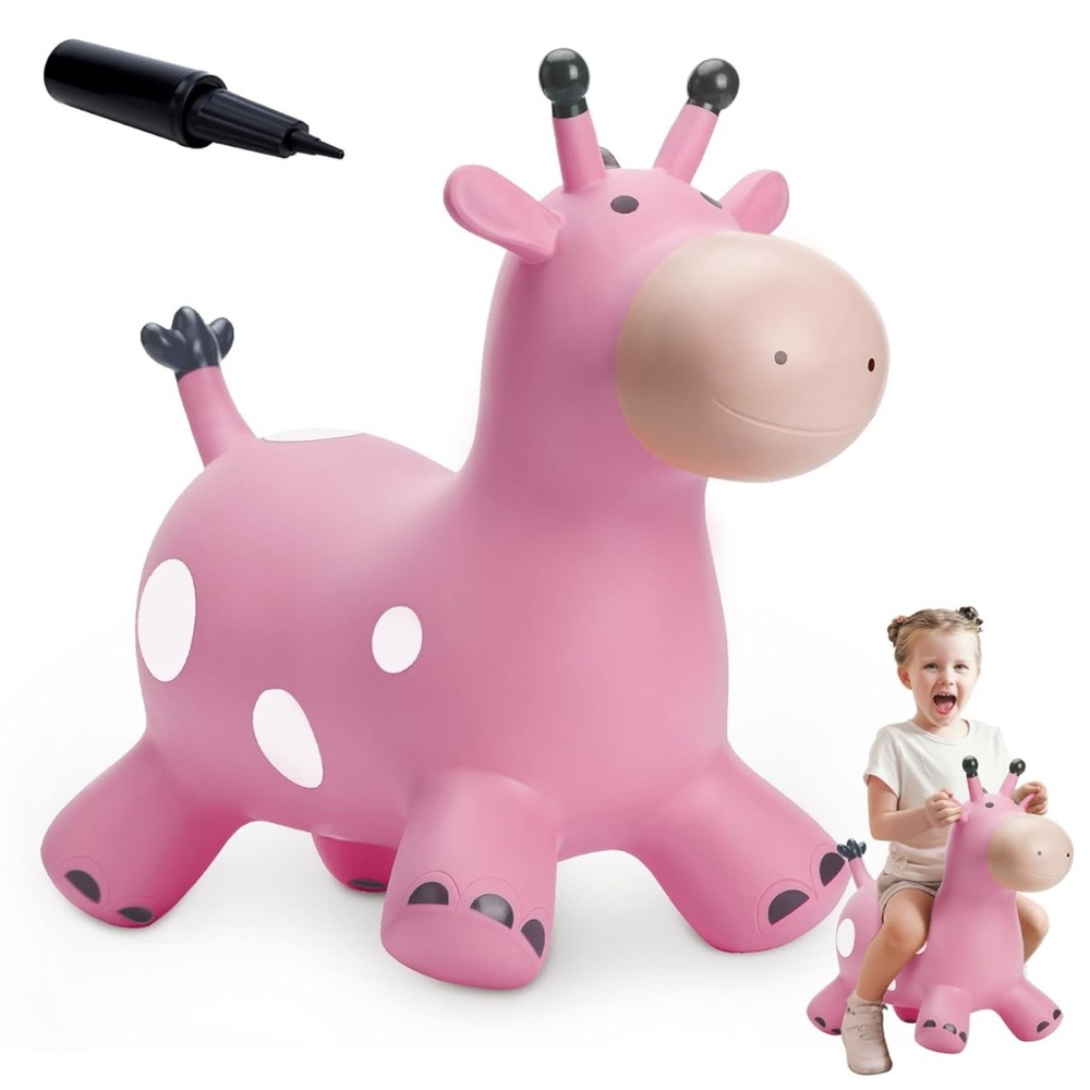 Giraffe Bouncy Hopper for Toddlers, Bouncy Animals, Inflatable Giraffe